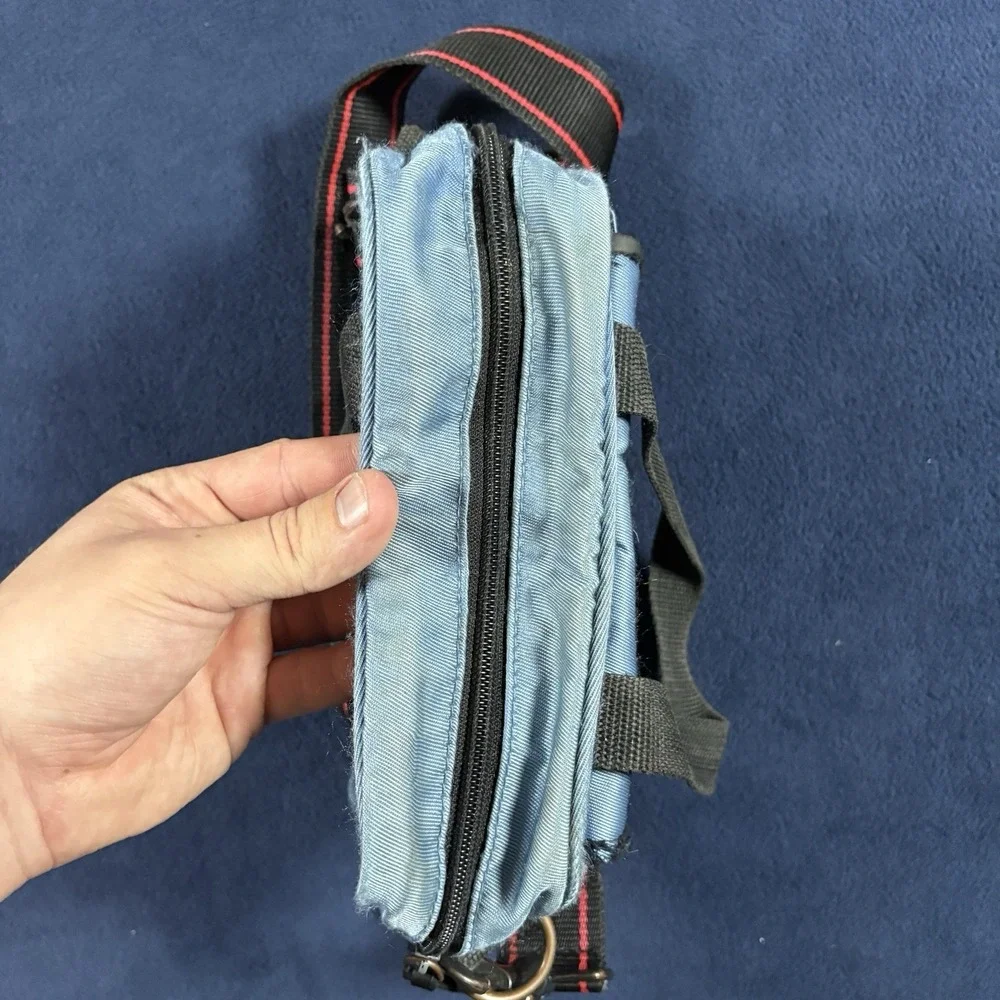 Vtg Polo Jeans Co Ralph Lauren Mini Messenger Bag Blue Y2K Crossbody Utility